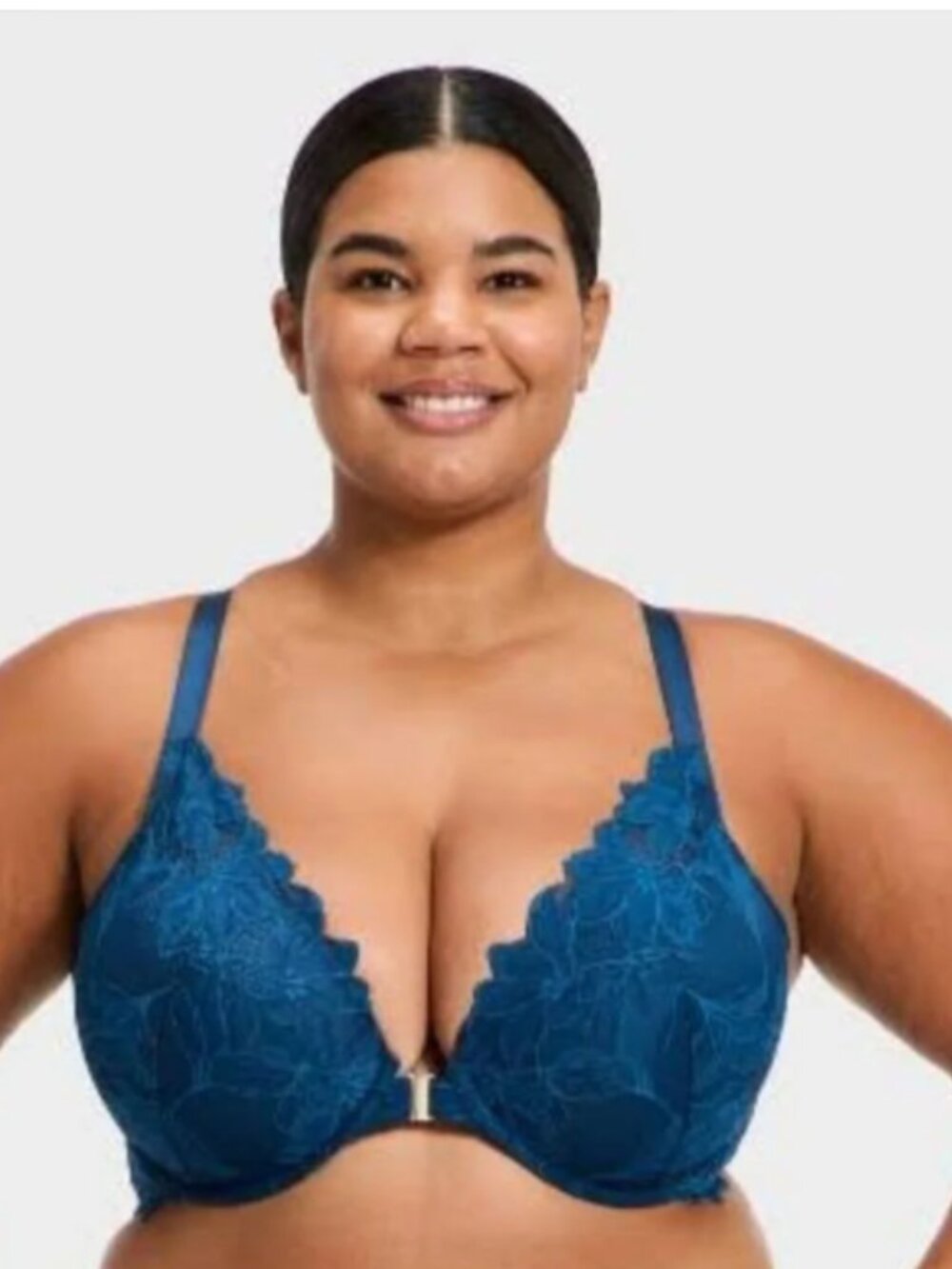 Auden Royal Blue Adjustable Lace Racerback Opaque Bra -Various Sizes